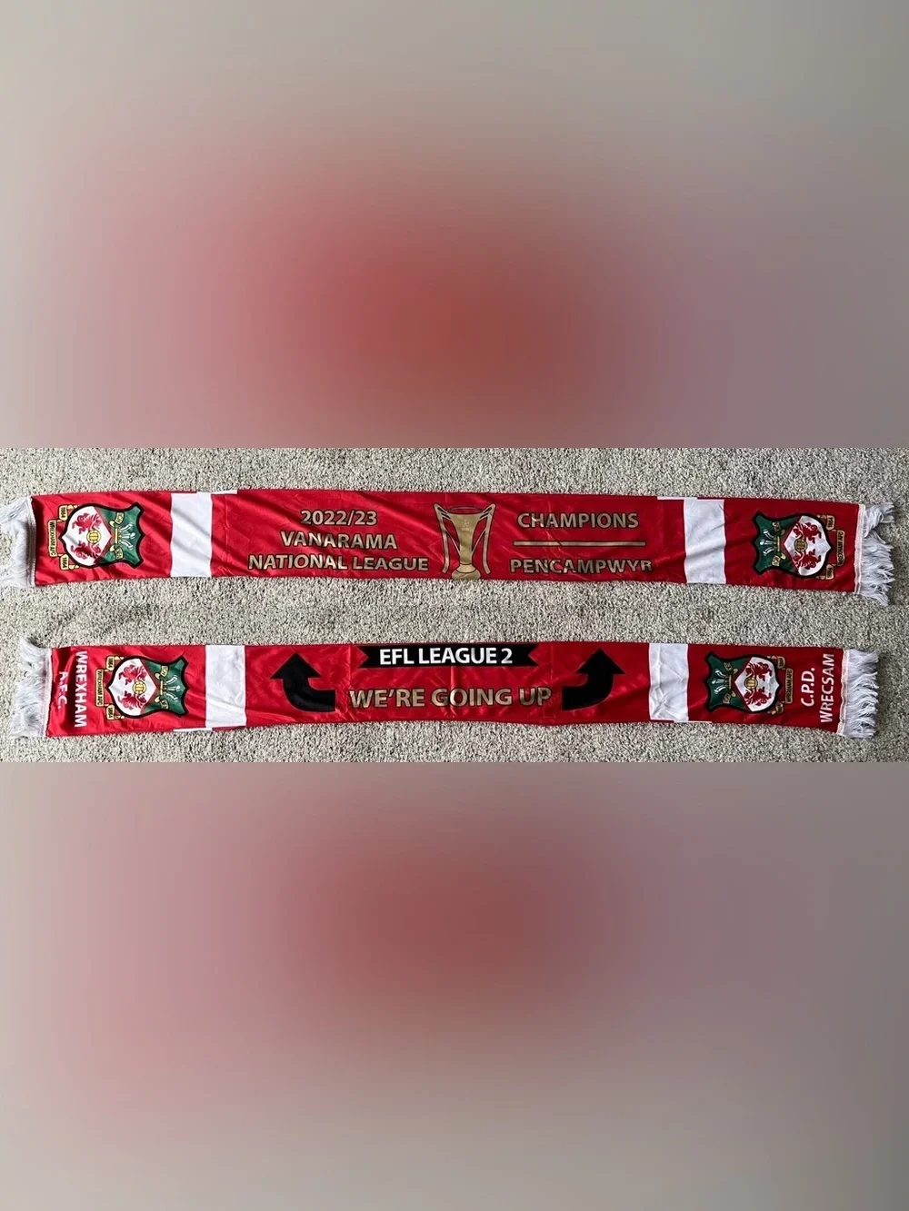 Wrexham AFC 2022/23 Champions / Promotion Soccer Scarf